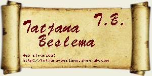 Tatjana Beslema vizit kartica